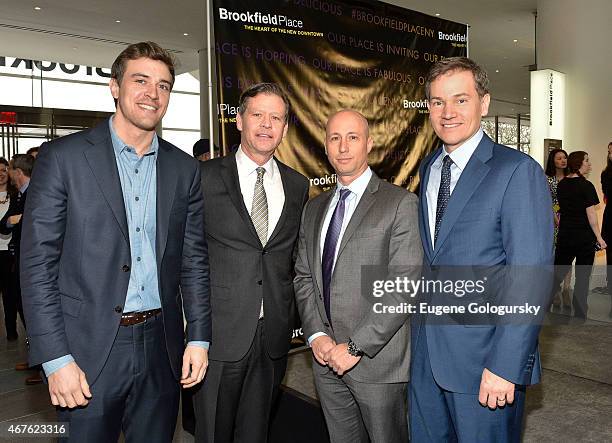 John Mears, Ric Clark, Jeff Weinhaus and Edward Hogan attend the Brookfield Property Partners Celebrates The Opening Of Brookfield Place on March 26,...