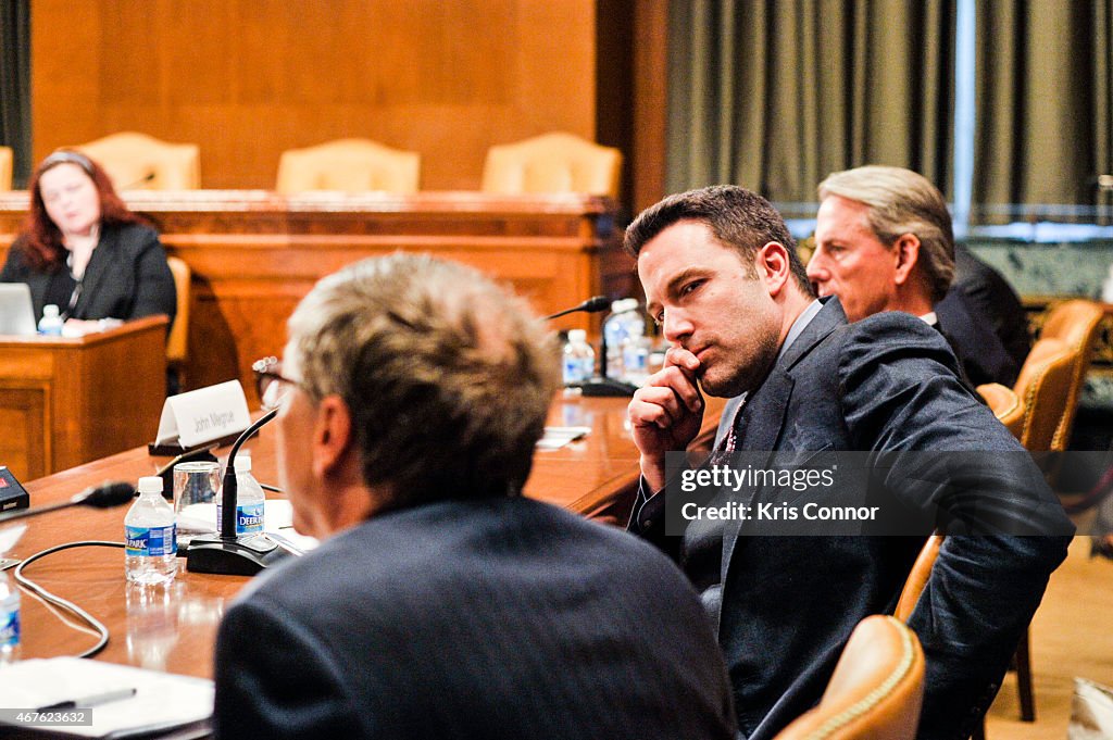 Bill Gates And Ben Aflleck Speak At The "Doplomacy, Development, And National Security" Hearing