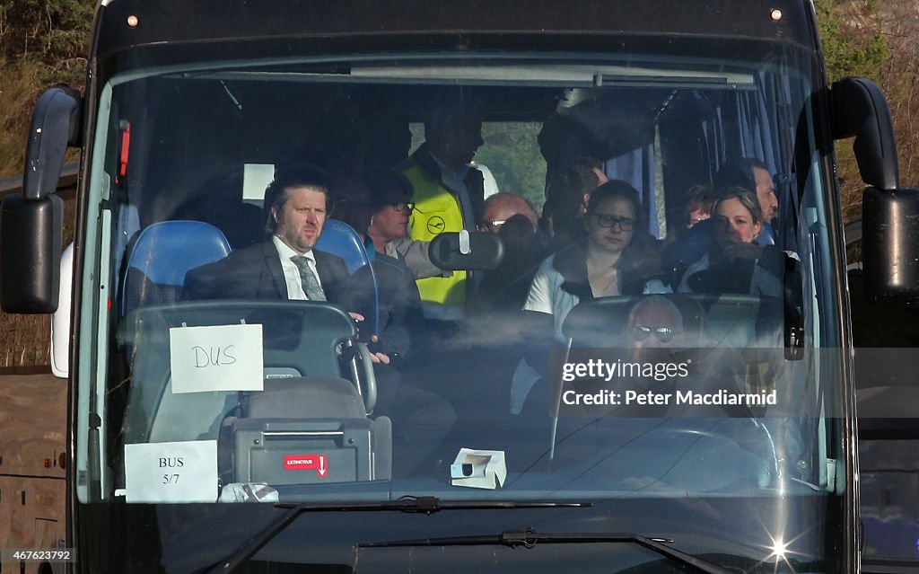 Families Of The Germanwings Airbus Crash Victims Arrive At The Site