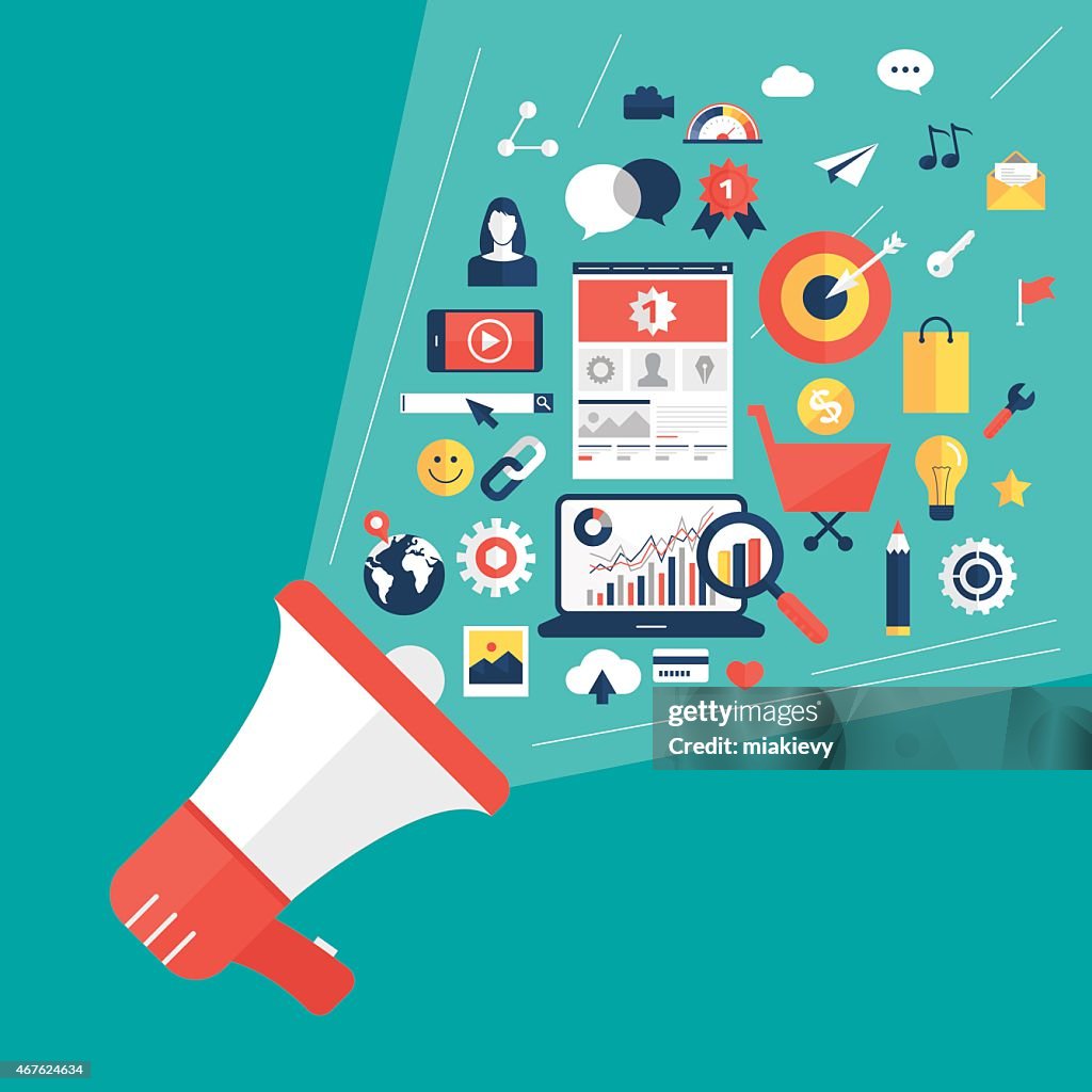 Advertising High Resolution Digital Marketing High-Res Vector Graphic - Getty Images