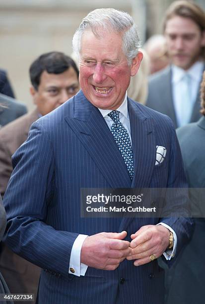 Prince Charles, Prince of Wales attends the launch of the Travels To My Elephant Rickshaw Race at Clarence House on March 26, 2015 in London, England.