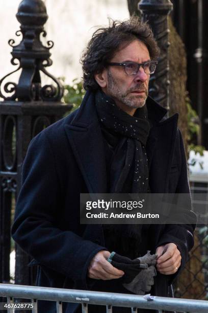 Joel Coen attends the funeral service for actor Philip Seymour Hoffman who died of an alleged drug overdose on February 1, 2014 at St. Ignatius Of...