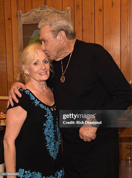 Becky Brown and husband Country Music Hall of Fame Inductee Jim Ed Brown during Country Music Hall of Fame inducees Jim Ed Brown and the Browns...