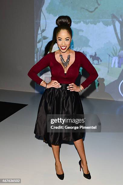 Patricia Jaggernauth attends World MasterCard Fashion Week Fall 2015 Collections Day 3 at David Pecaut Square on March 25, 2015 in Toronto, Canada.