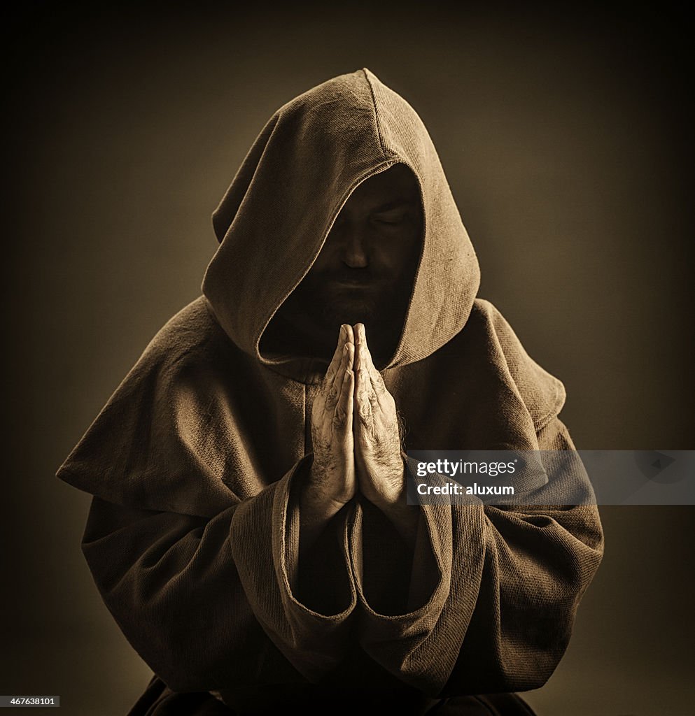 Monk praying