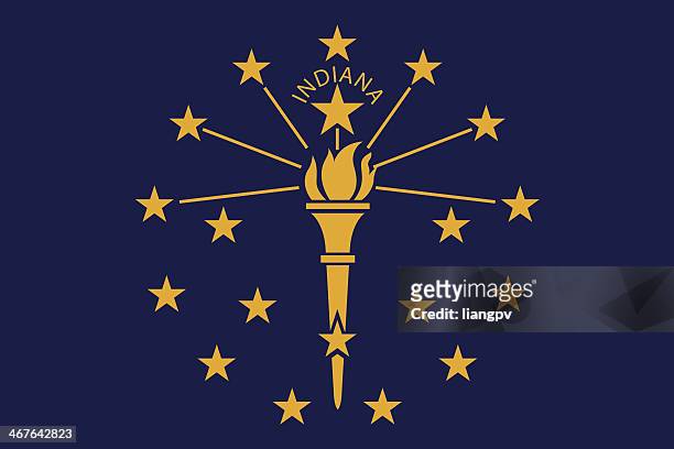 flag of indiana - us state flag stock illustrations