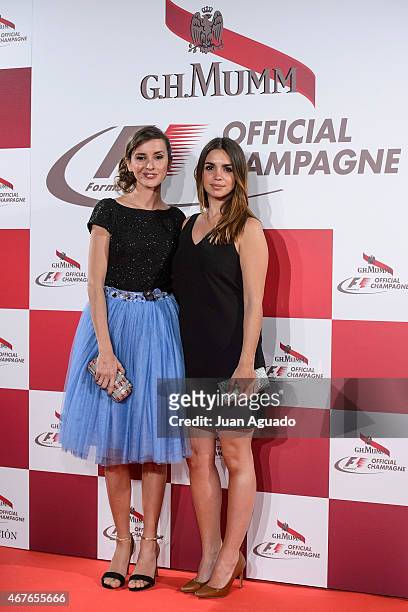 Spanish actress Marina San Jose and Spanish actress Elena Furiase attend G. H. Mumm Champagne Party at the Fortuny Palace on March 26, 2015 in...