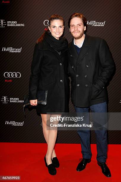 Felicitas Rombold and Daniel Bruehl attends the 'Studio Babelsberg Berlinale Party - Audi At The 64th Berlinale International Film Festival at...