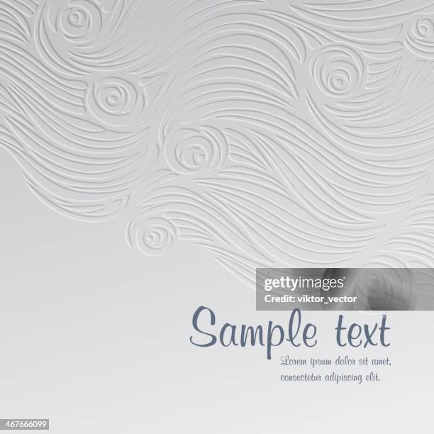 a abstract waves and roses card template - human hair background stock illustrations