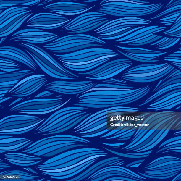 abstract hand-drawn waves background. - fur stock illustrations