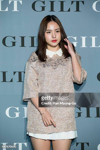 South Korean actress Min Hyo-Rin attends the photocall for "GILT" South Korean launch on March 26, 2015 in Seoul, South Korea.