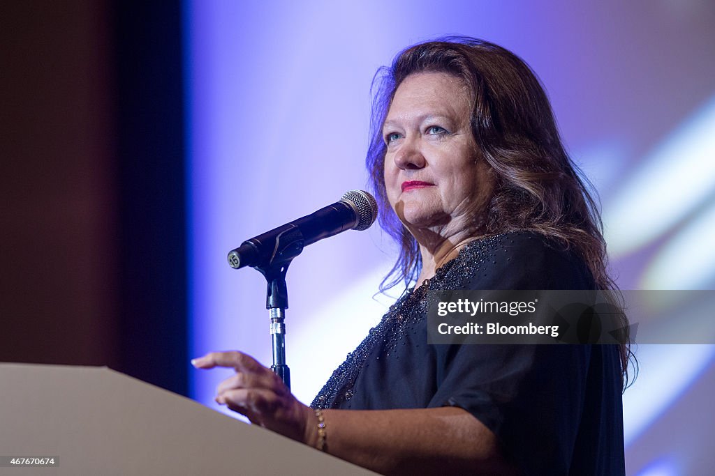 Hancock Prospective Pty Chairwoman And Billionaire Gina Rinehart Speaks At The Mines And Money Conference