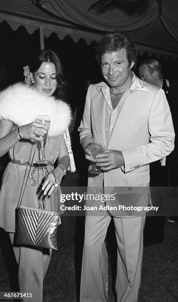 Actor William Shatner and his wife Marcy Lafferty attend a reception for Dame Margot Fonteyn at the home of Vidal and Beverly Sassoon on June 1, 1978...