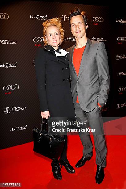 Katja Riemann and Florian David Fitz attend the 'Studio Babelsberg Berlinale Party - Audi At The 64th Berlinale International Film Festival at...