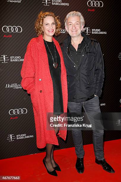 Alexandra Rohleder and Dominic Raacke attend the 'Studio Babelsberg Berlinale Party - Audi At The 64th Berlinale International Film Festival at...
