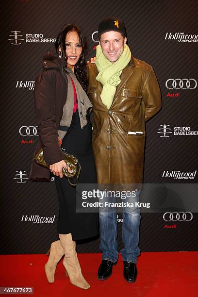 Friederike Dirscherl and Bruno Eyron attend the 'Studio Babelsberg Berlinale Party - Audi At The 64th Berlinale International Film Festival at...