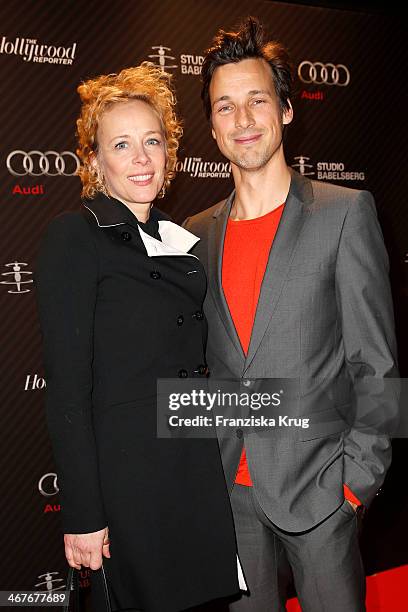 Katja Riemann and Florian David Fitz attend the 'Studio Babelsberg Berlinale Party - Audi At The 64th Berlinale International Film Festival at...