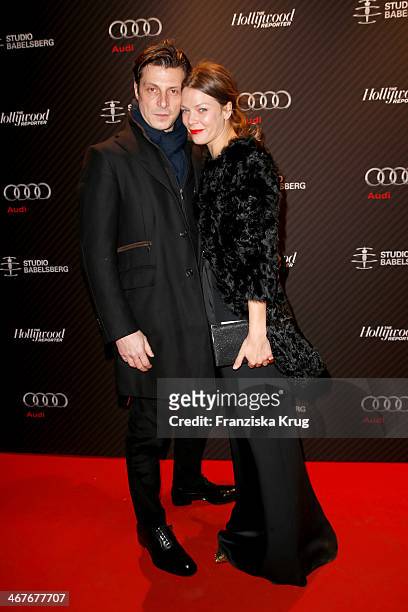 Markus Selikowsky and Jessica Schwarz attend the 'Studio Babelsberg Berlinale Party - Audi At The 64th Berlinale International Film Festival at...