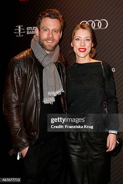 Ken Duken and Marisa Duken attend the 'Studio Babelsberg Berlinale Party - Audi At The 64th Berlinale International Film Festival at Borchardt...