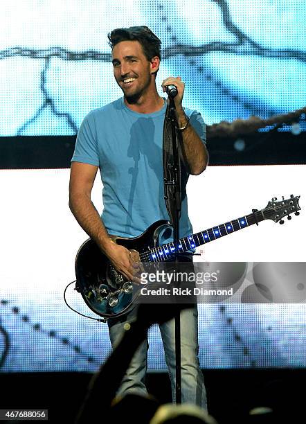 Musical artist Jake Owen performs onstage during Kenny Chesney's The Big Revival 2015 Tour kick-off for a 55 show run through August. The high-energy...