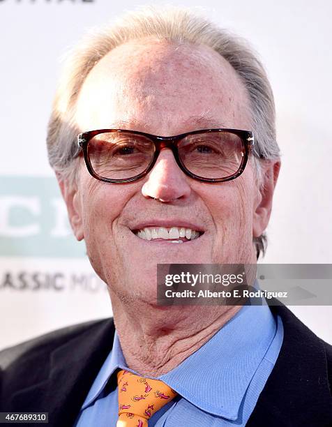 Actor Peter Fonda attends the Opening Night Gala and screening of The Sound of Music during the 2015 TCM Classic Film Festival on March 26, 2015 in...