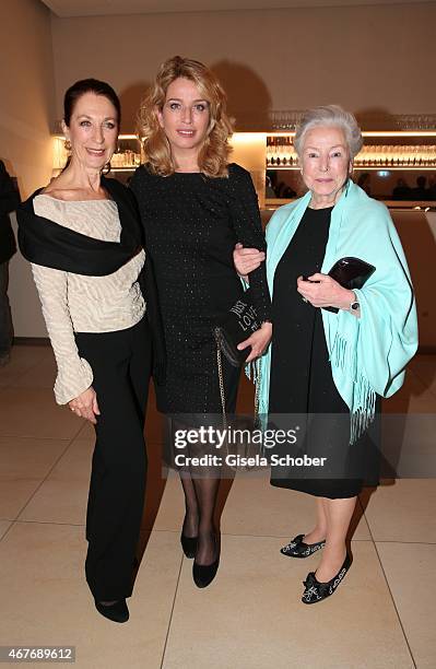 Daniela Ziegler, Cosima von Borsody and her mother Alwy Becker during the premiere of the musical "Elisabeth" at Deutsches Theatre on March 26, 2015...