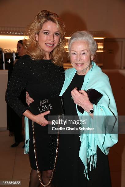 Cosima von Borsody and her mother Alwy Becker during the premiere of the musical "Elisabeth" at Deutsches Theatre on March 26, 2015 in Munich,...