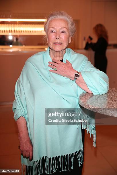 Alwy Becker, mother of Cosima von Borsody, during the premiere of the musical "Elisabeth" at Deutsches Theatre on March 26, 2015 in Munich, Germany.