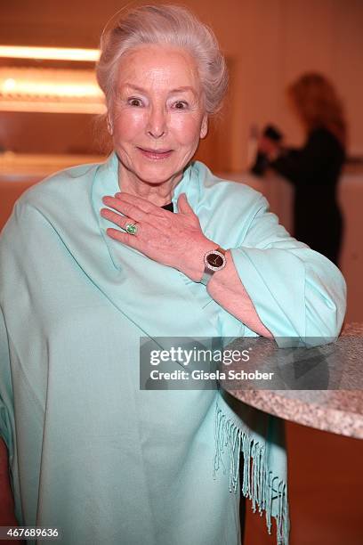 Alwy Becker, mother of Cosima von Borsody, during the premiere of the musical "Elisabeth" at Deutsches Theatre on March 26, 2015 in Munich, Germany.