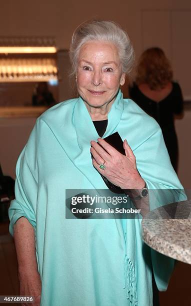 Alwy Becker, mother of Cosima von Borsody, during the premiere of the musical "Elisabeth" at Deutsches Theatre on March 26, 2015 in Munich, Germany.