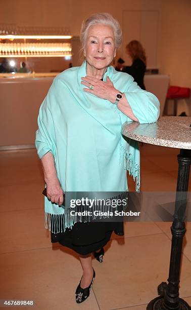 Alwy Becker, mother of Cosima von Borsody, during the premiere of the musical "Elisabeth" at Deutsches Theatre on March 26, 2015 in Munich, Germany.