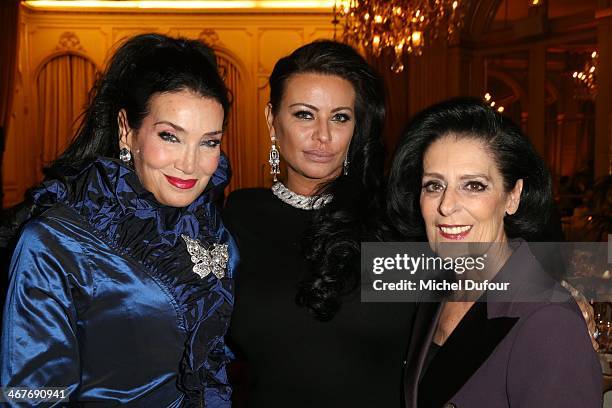 Lamia Khashoggi, SAR Princesse Kasia Al Thani and Debra MacÃ© attend 'The Children for Peace' : Gala At Cercle Interallie In Paris at Cercle...