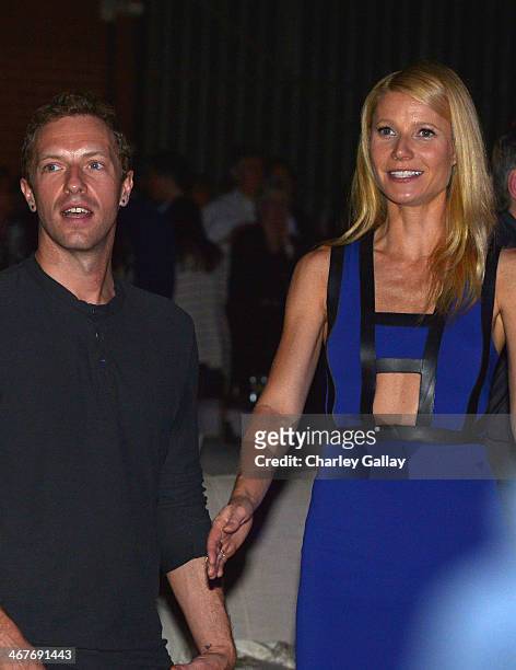 Singer/Songwriter Chris Martin and actress Gwyneth Paltrow attend Hollywood Stands Up To Cancer Event with contributors American Cancer Society and...