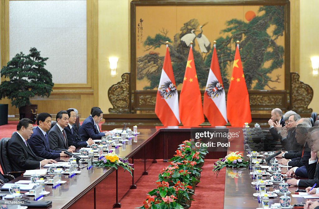 Austrian President Heinz Fischer Meets with Chinese President Xi Jinping