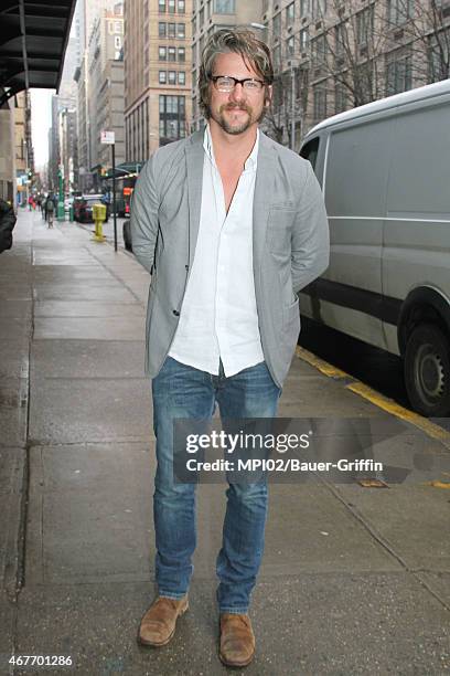 Zachary Knighton seen at the Rachael Ray Show on March 26, 2015 in New York City.