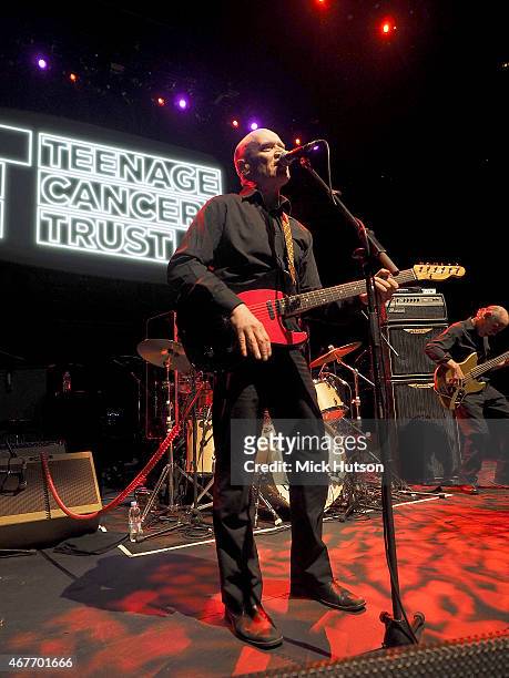Wilko Johnson performs during Teenage Cancer Trust 15th Anniversary Year Concerts at Royal Albert Hall on March 26, 2015 in London, England.