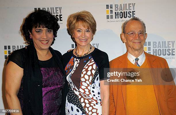 Regina R Quattrochi, Jane Pauley and Joel Grey attend Bailey House Gala & Auction 2015 at Pier 60 on March 26, 2015 in New York City.