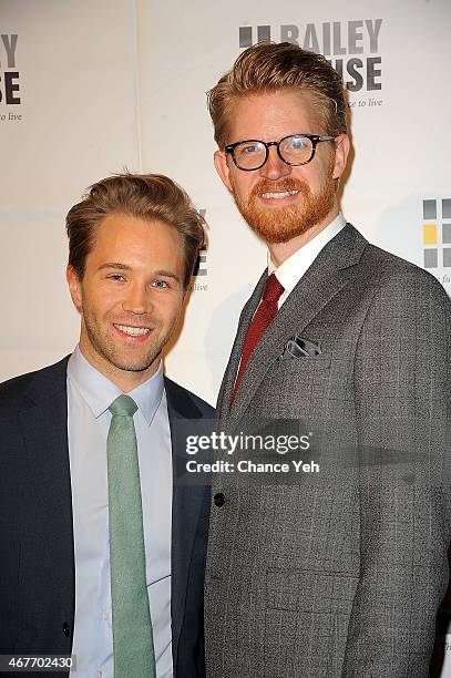 Robbie Gordy and Zachary Ames attend Bailey House Gala & Auction 2015 at Pier 60 on March 26, 2015 in New York City.