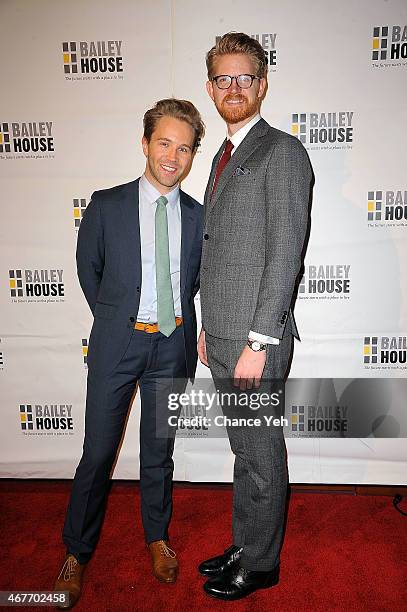 Robbie Gordy and Zachary Ames attend Bailey House Gala & Auction 2015 at Pier 60 on March 26, 2015 in New York City.