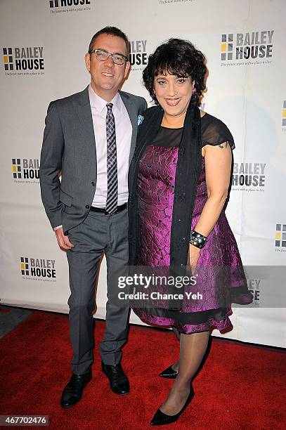 Ted Allen and Regina R Quattrochi attend Bailey House Gala & Auction 2015 at Pier 60 on March 26, 2015 in New York City.
