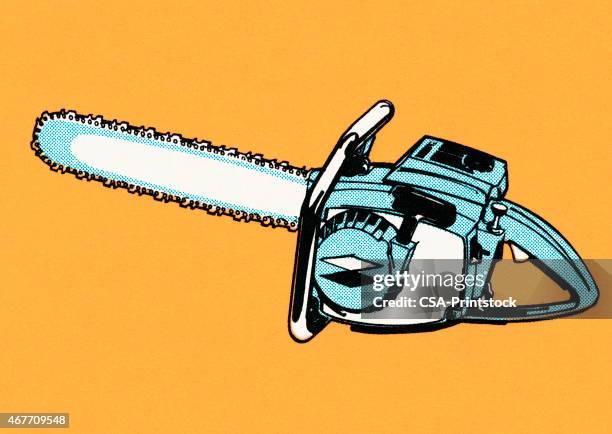 chainsaw - chainsaw stock illustrations