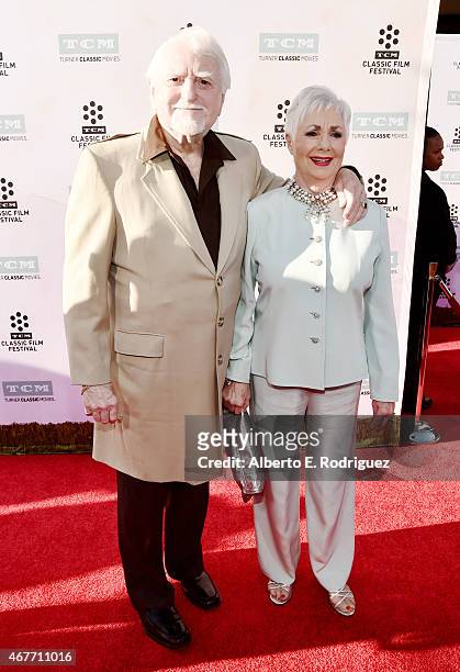 Actors Marty Ingels and Shirley Jones attend the Opening Night Gala and screening of The Sound of Music during the 2015 TCM Classic Film Festival on...