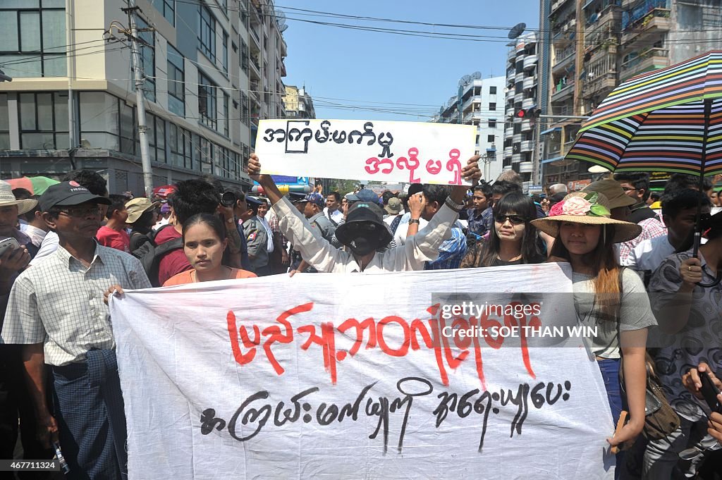 MYANMAR-PROTEST-EDUCATION