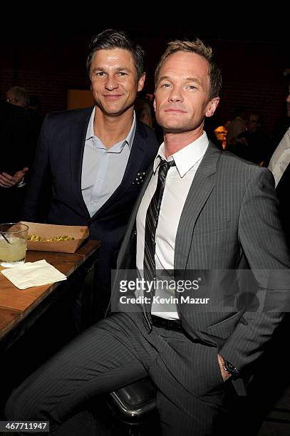 Actors David Burtka and Neil Patrick Harris attend Hollywood Stands Up To Cancer Event with contributors American Cancer Society and Bristol Myers...