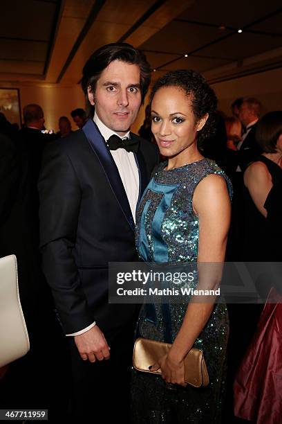 Robert Irschara and Milka Loff Fernandes attend the Semper Opera Ball at Semperoper on February 7, 2014 in Dresden, Germany.