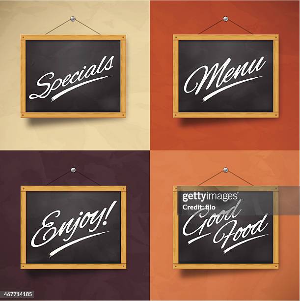 ilustraciones, imágenes clip art, dibujos animados e iconos de stock de chalkboard mensajes - pizarra