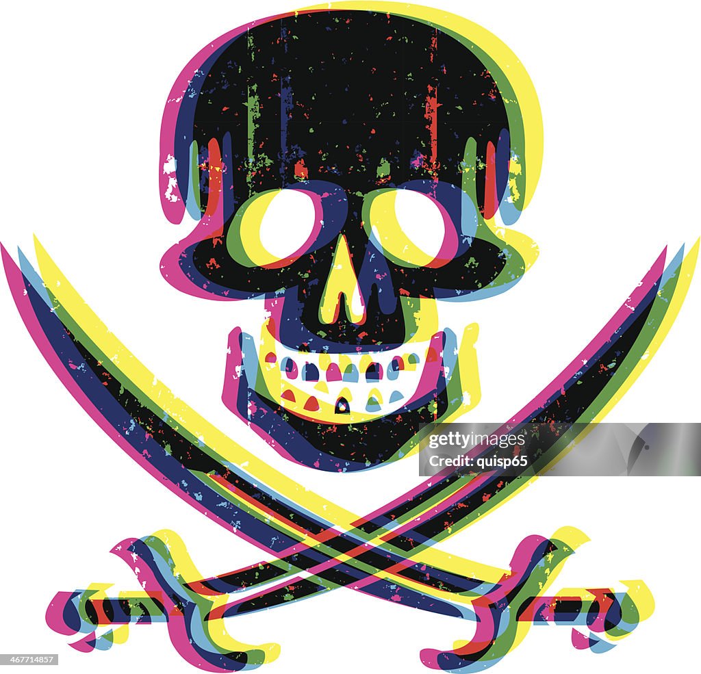 Jolly Roger sobre-impressão