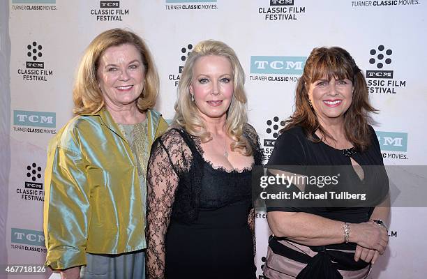 Actresses Heather Menzies-Urich, Kym Karath and Debbie Turner attend the 50th Anniversary screening of "The Sound of Music" at the 2015 TCM Classic...