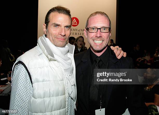 Guests attend the Academy Of Art University Fall 2014 Collections show during Mercedes-Benz Fashion Week at The Theatre at Lincoln Center on February...