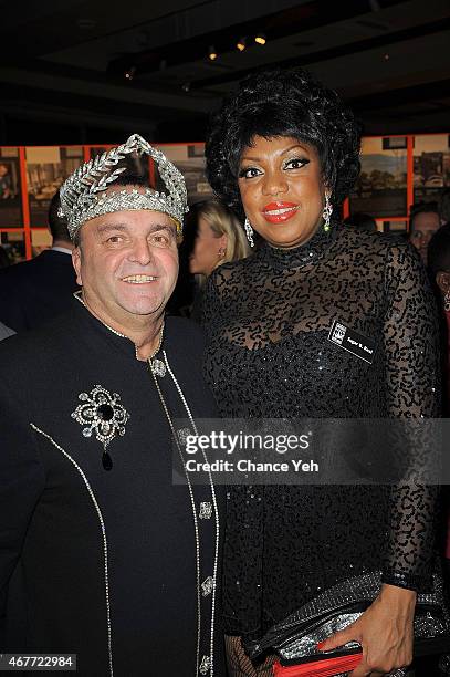 Fantasia 15 of the Imperial Court of New York and Sugar B Real of the Imperial Court of New York attend Bailey House Gala & Auction 2015 at Pier 60...